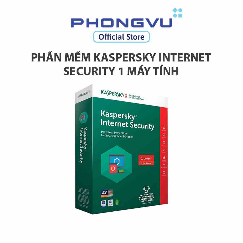 Phần mềm Kaspersky Internet Security 1 máy tính