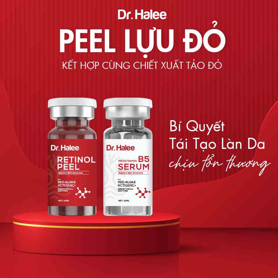 [Mã ICBFRI300 giảm 10% đơn 249K] Bộ đôi Peel Da Tái Sinh Lựu Đỏ 10ml và Serum B5 10ml Dr.Halee