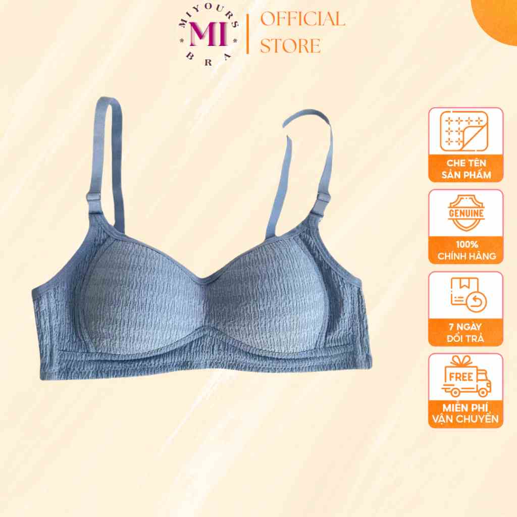 Áo lót nữ Miyours Fashion & More AL311, áo ngực cotton vải nhún học sinh mềm mại không gọng