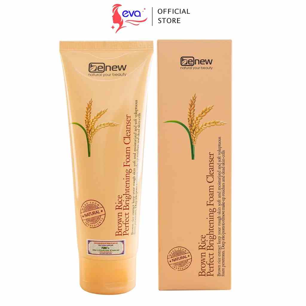 [Mã ICBFRI15 giảm 10% đơn 0đ] Sữa rửa mặt sáng da mầm Gạo - Benew Brown Rice Brightening 160ml