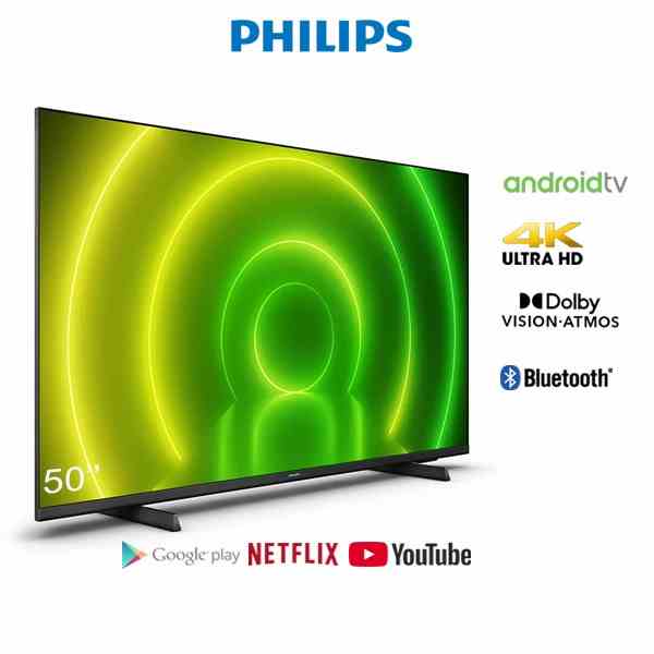 [Mã ELBAU5 giảm 5% đơn 300K] Android TV Philips 50 inch màn hình LED 4K UHD -50PUT7406/74 - Miễn Phí Lắp Đặt