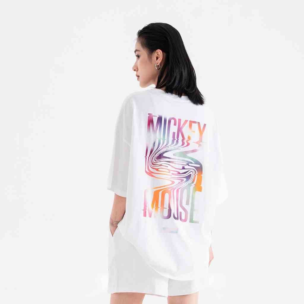 Áo Thun BOO Unisex Dáng Oversize, Vải Cotton Cao Cấp In Graphic Mickey Gradient BZL