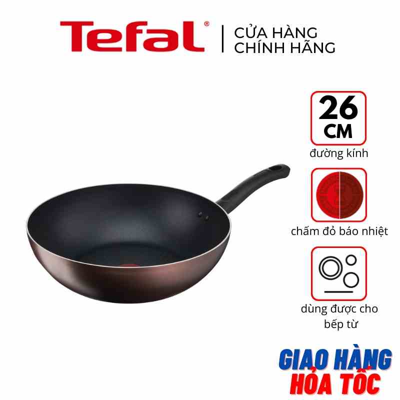 Chảo nhôm xào sâu lồng 26cm đáy từ chống dính Tefal Day By Day G1437705 - Hàng chính hãng