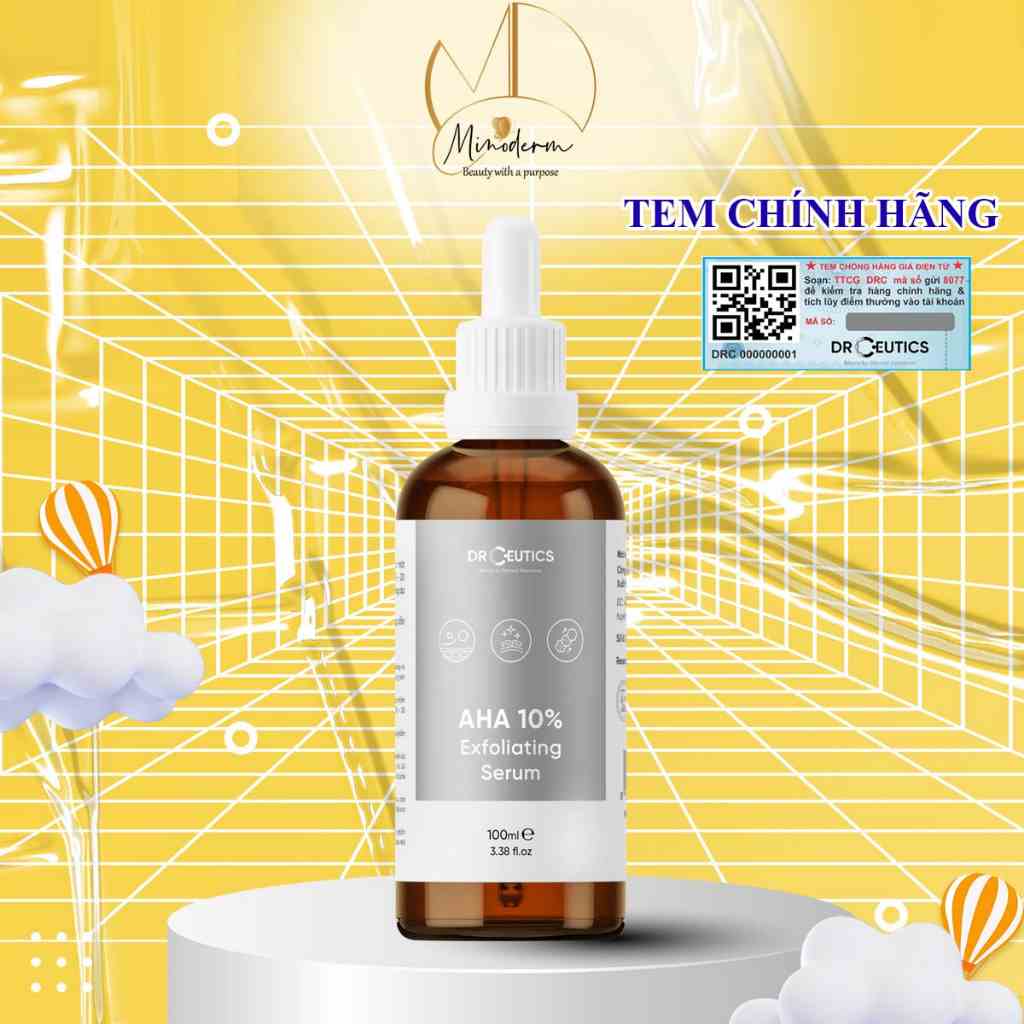 Dung Dịch AHA DrCeutics Tẩy Da Chết Làm Sáng Và Chống Lão Hóa Da 100ml