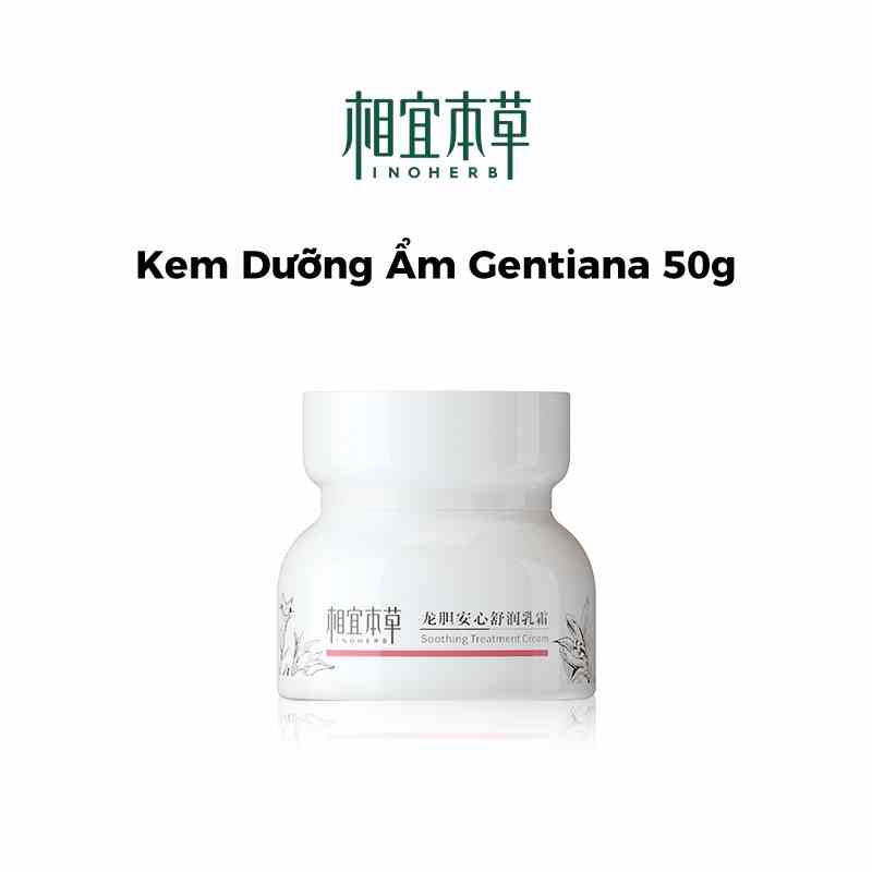 INOHERB Kem Chăm Sóc  Lotion Gentiana Soothing Cream 50g for Dry Sensitive Skin