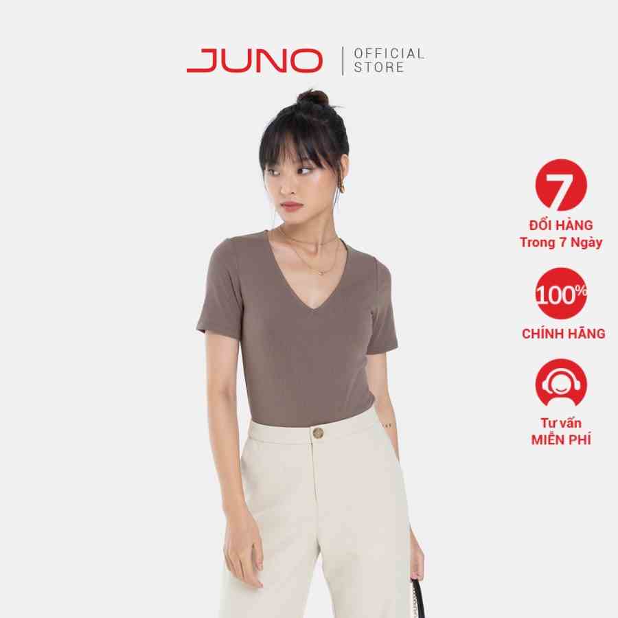 Áo Croptop Nữ Thời Trang JUNO Kiểu Cổ V JNATH002