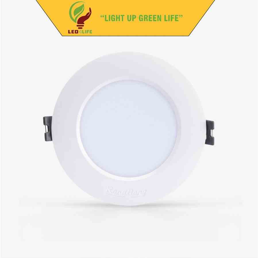 [Mã BMLTB200 giảm đến 100K đơn 499K] Đèn LED âm trần downlight Rạng Đông AT04 khoét trần 90mm các loại công suất