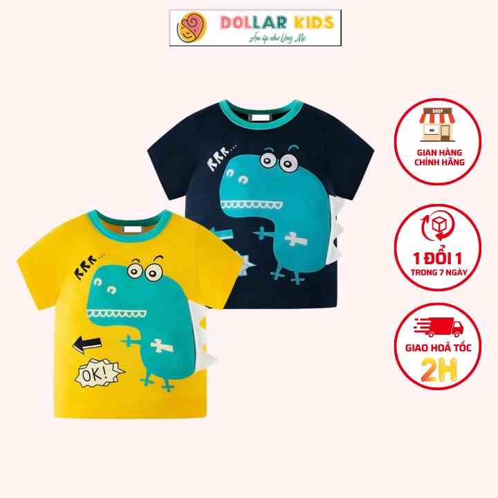 Áo Thun Cho Bé Trai Dollarkids Vải 100% Cotton Co Giãn Thoáng Mát