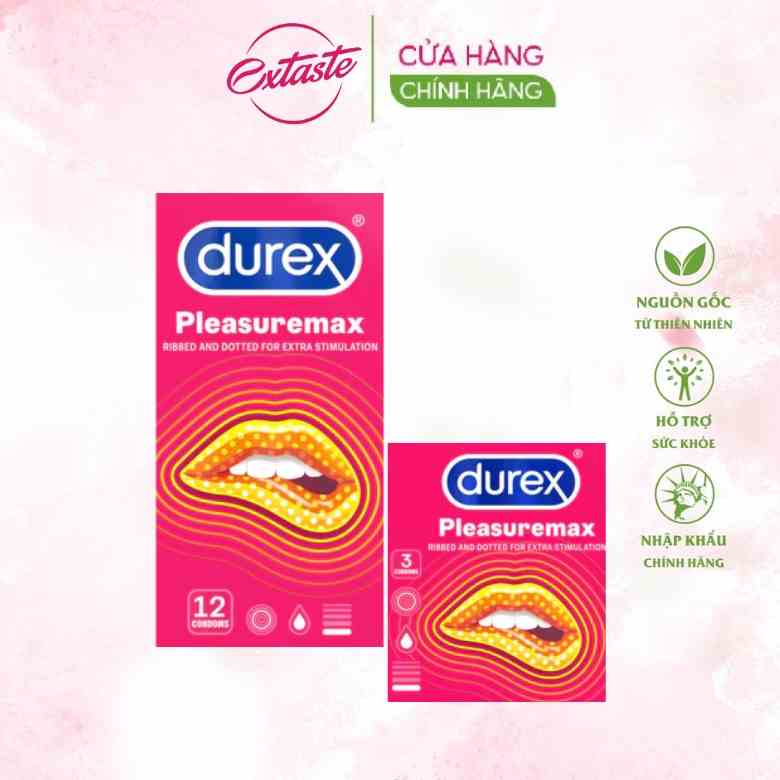 Bao cao su Durex Pleasuremax có gai Extaste