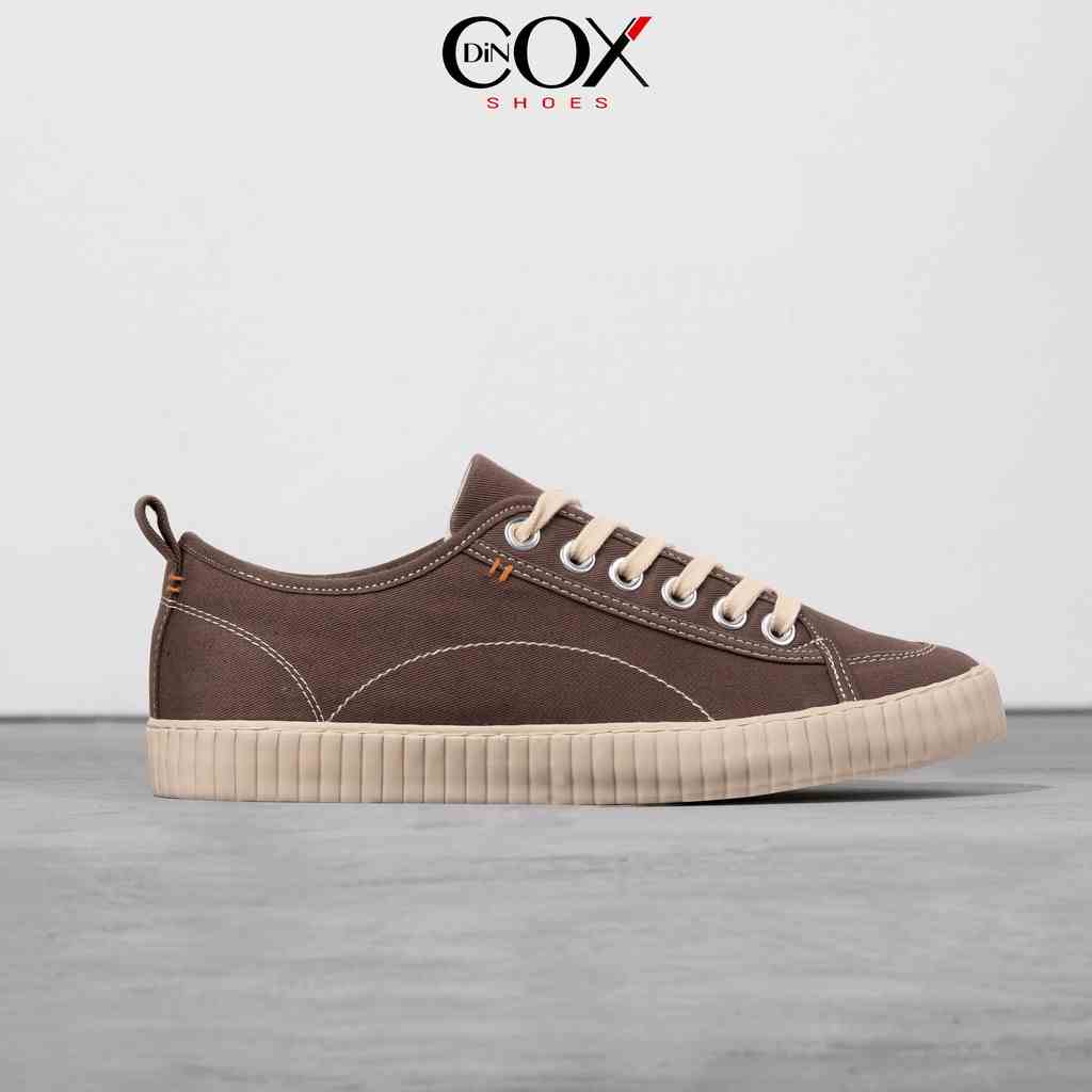 [Mã BMLTA35 giảm đến 35K đơn 99K] Giày Sneaker Vải Unisex DINCOX D27 Đơn Giản Hiện Đại Chocolate