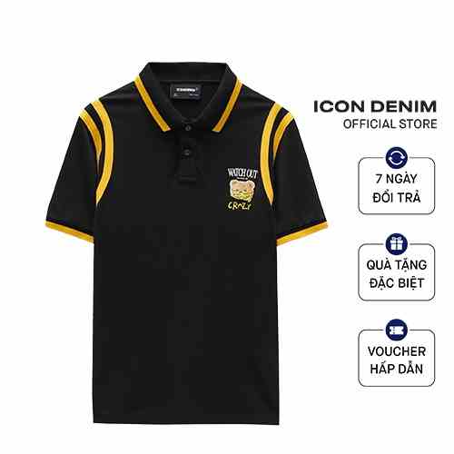 Áo Thun Polo Nam Tay Ngắn ICONDENIM Cotton Crazy Bear Form Slim PLID0049