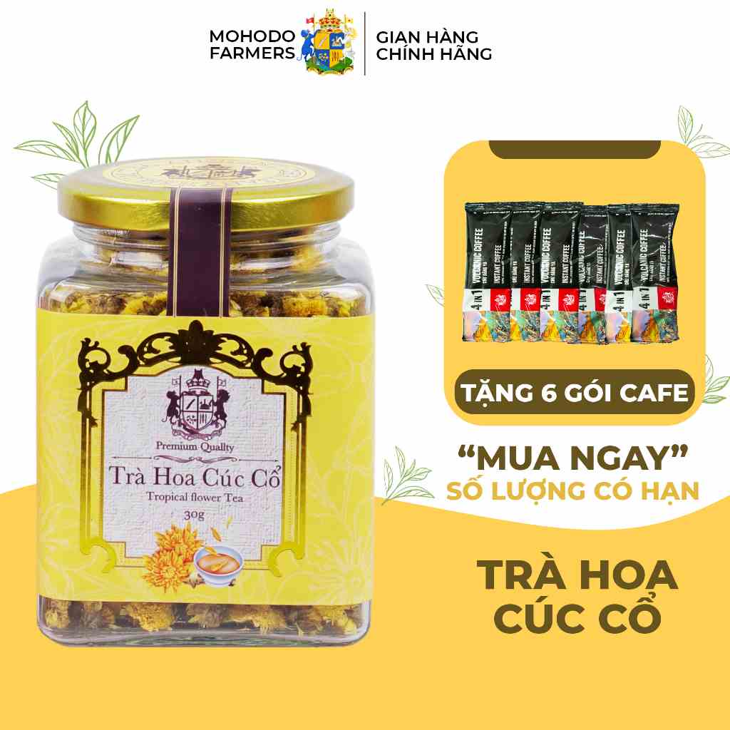 Trà Hoa Cúc Cổ Mohodo Nguyên Bông Sấy Lạnh Giúp Thư Giãn Giải Độc Detox Thanh Nhiệt Cơ Thể 35G