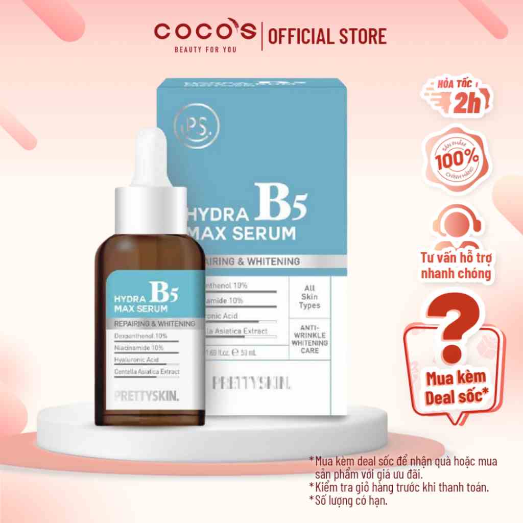 Tinh Chất Phục Hồi Da B5 Pretty Skin Hàn Quốc Giúp Dưỡng Trắng Phục Hồi Da 50ml