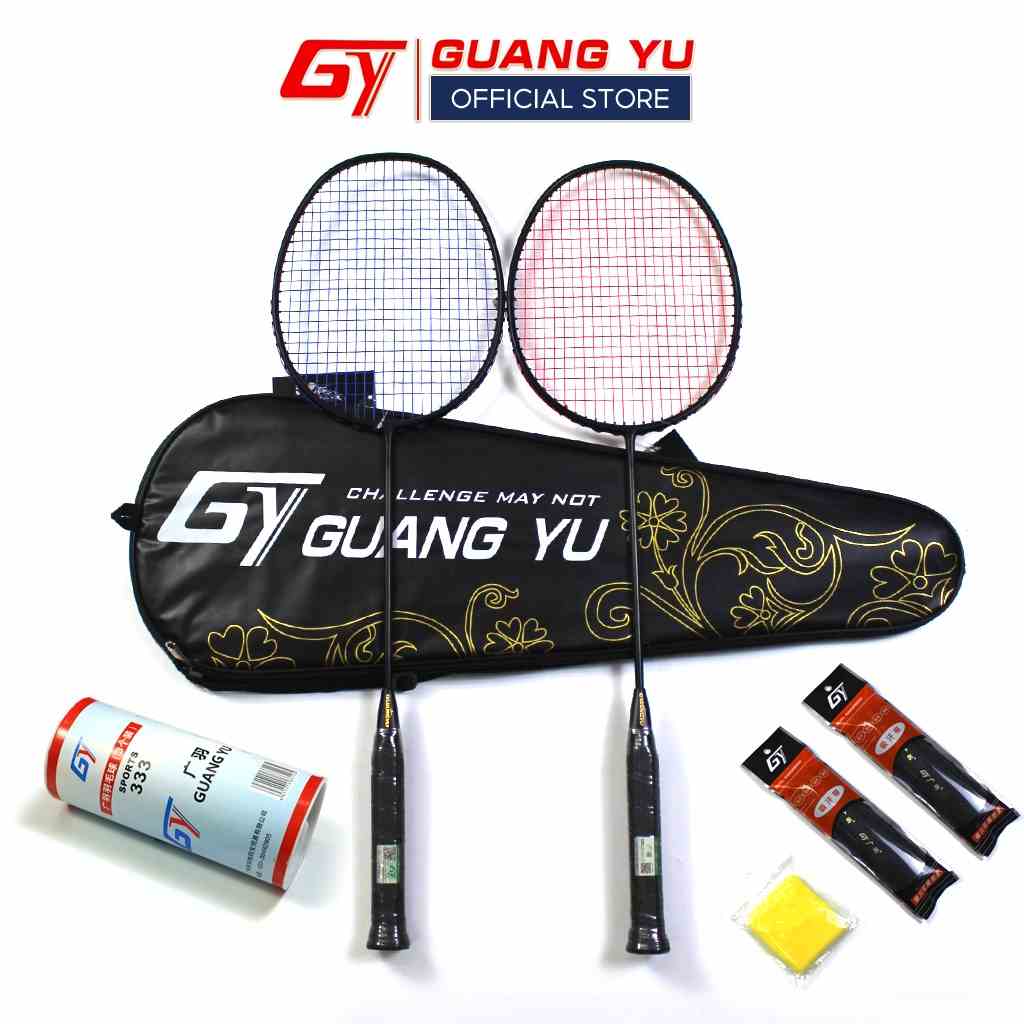 Combo 2 Cây Vợt Cầu Lông GUANG YU 4U Công Thủ Toàn Diện Khung Full Carbon Lưới Căng Sẵn 9.5KG - V01