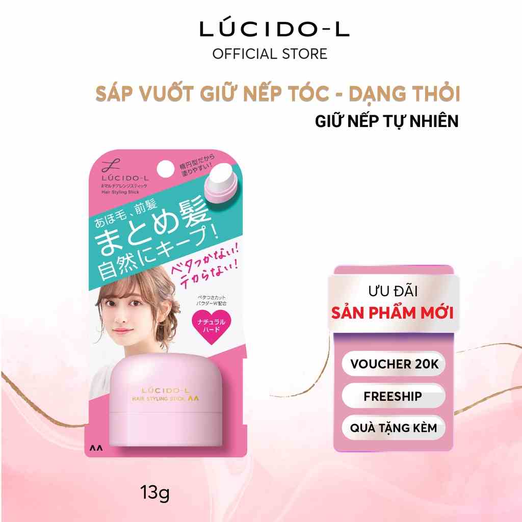 [Mã BMLTA35 giảm đến 35K đơn 99K] Sáp Vuốt Tóc Lucido-L Stick O Vào Nếp Tự Nhiên 13g