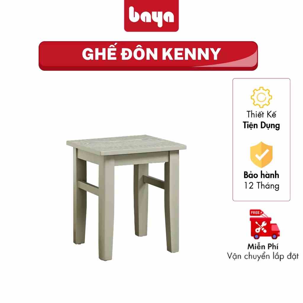 Ghế đôn BAYA KENNY Thiết Kế Tối Giản, Nhỏ Gọn Làm Bằng Gỗ Cao Su Chắc Chắn Và Bền Bỉ Theo Thời Gian, D38xW38xH43 2001462