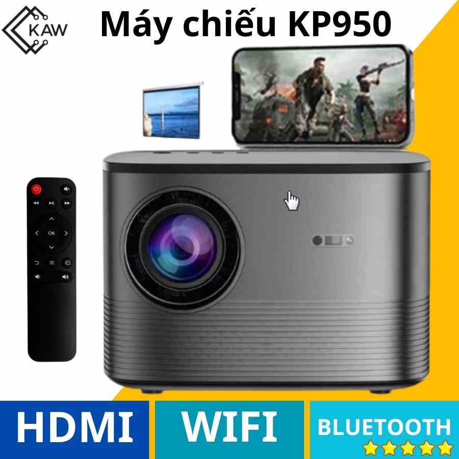 Máy chiếu mini kp950 độ phân giản full hd 1080p, bảo hành 24 tháng