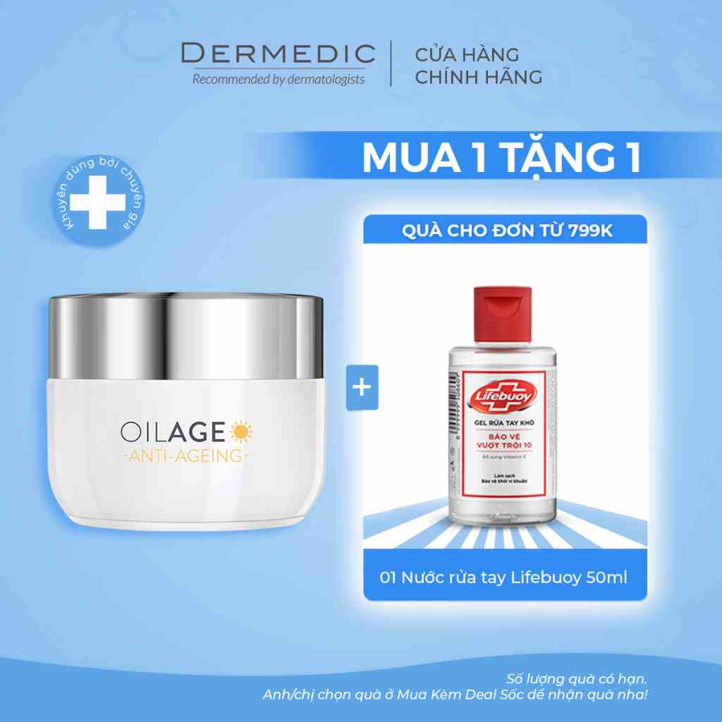 Bộ Sản Phẩm Dưỡng Da Ban Ngày Dermedic Oilage - Chống Lão Hóa và Phục Hồi Da