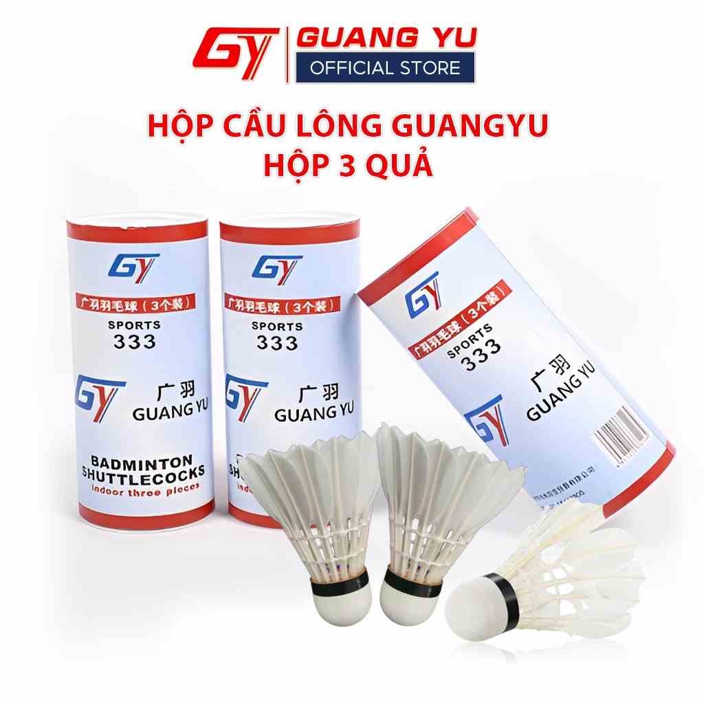 [Mã BMLTB200 giảm đến 100K đơn 499K] Ống Cầu Lông GUANGYU 3 Qủa Đế Gỗ Cứng Cho Người Mới Chơi