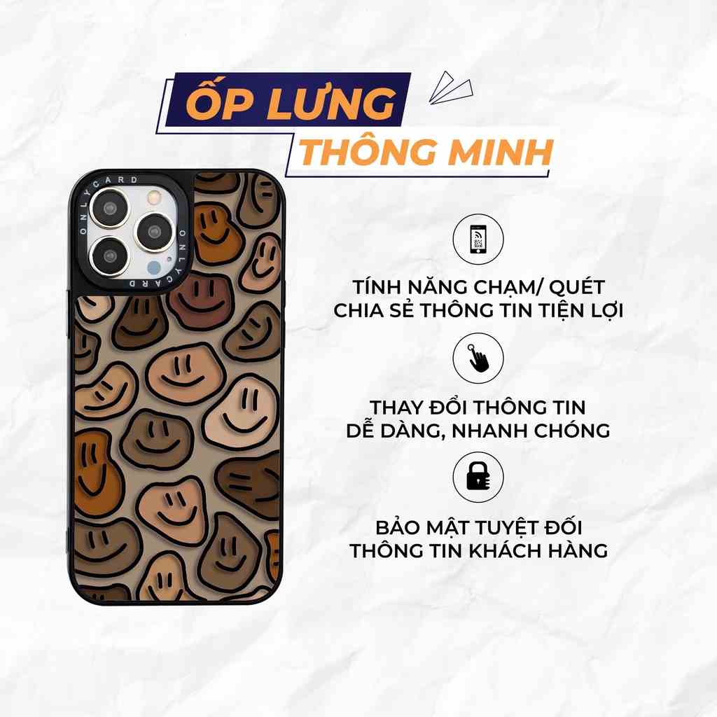 Ốp lưng thông minh ONLYCARD_Smile_07/Dành cho các dòng IPhone 7/7plus/8/8plus/x/xr/xs/11/12/13/14/pro/promax