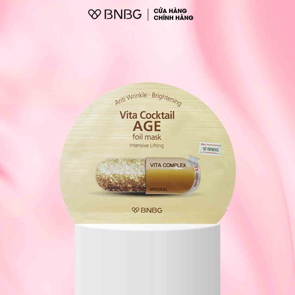 Mặt nạ chống lão hóa, giảm nếp nhăn BNBG Vita Cocktail Age Foil Mask Intensive Lifting 30ml