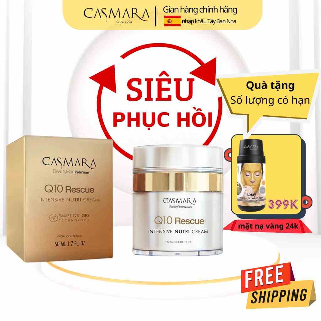 Kem dưỡng siêu phục hồi đa tác động Casmara Q10 RESCUE INTENSIVE NUTRI CREAM - 50ml