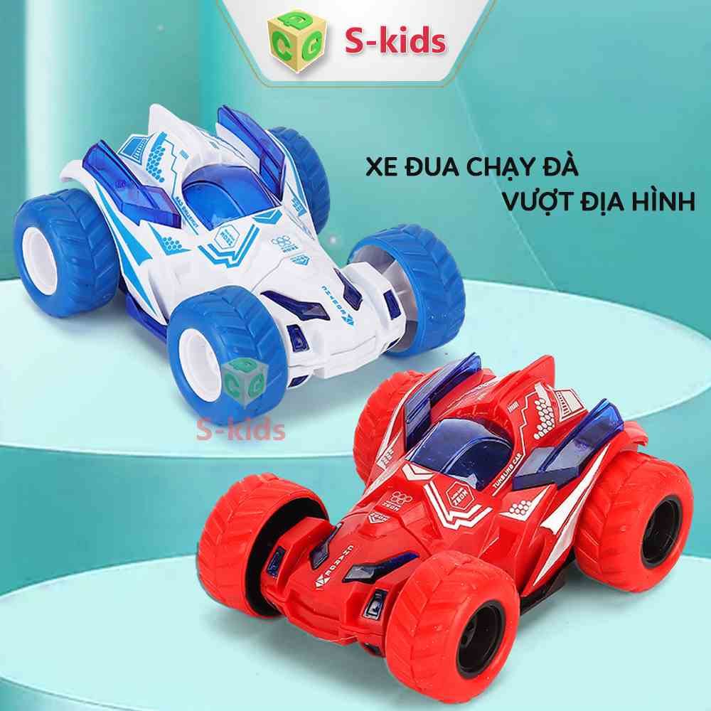 Xe đồ chơi cho bé, ô tô đua chạy đà quán tính, đầu xoau 360 độ vượt địa hình S-kids