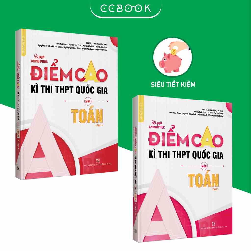 Sách - Combo 2 tập Bí quyết chinh phục điểm cao kì thi THPT Quốc gia môn Toán (Tập 1, tập 2) - Chính hãng CCbook