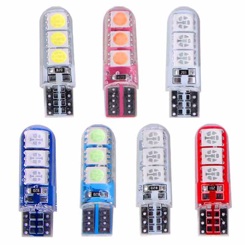 1 Đèn Led T10 W5W 6 SMD CANBUS 5050 DC12V 6led Không Thấm Nước Cho Xe Hơi