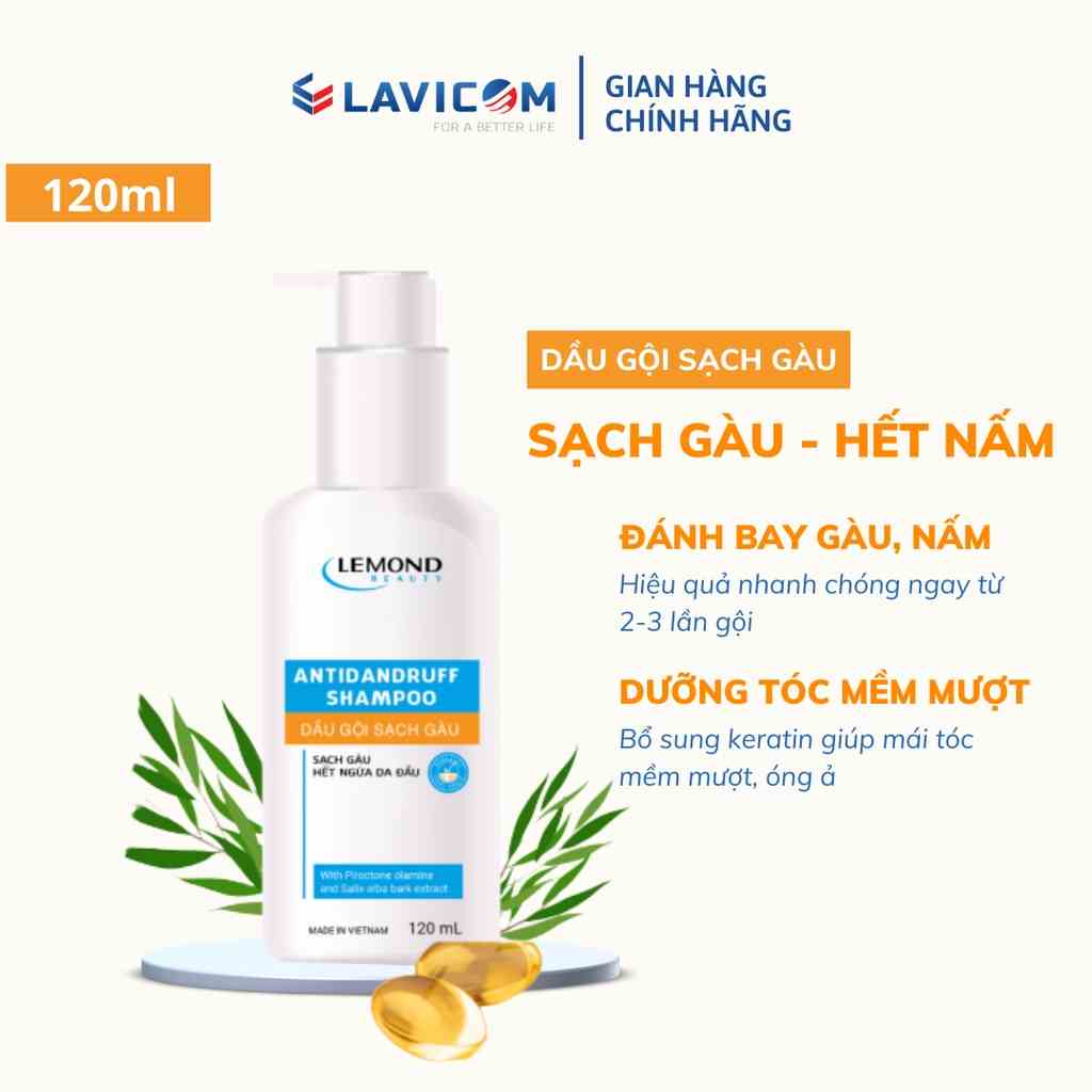 Dầu Gội Sạch Gàu ALFASEPT LEMOND 120ml Chống Gàu Ngứa, Giảm Nấm Da Đầu Và Dưỡng Tóc Mềm Mượt