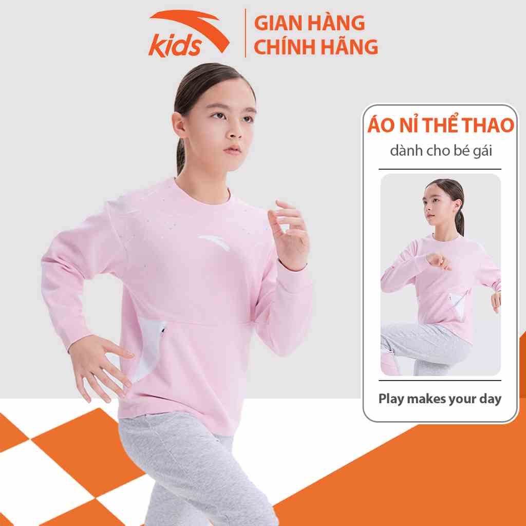 [Mã BMLTB35 giảm đến 35K đơn 99K] Áo nỉ thời trang bé gái Anta Kids 362235704