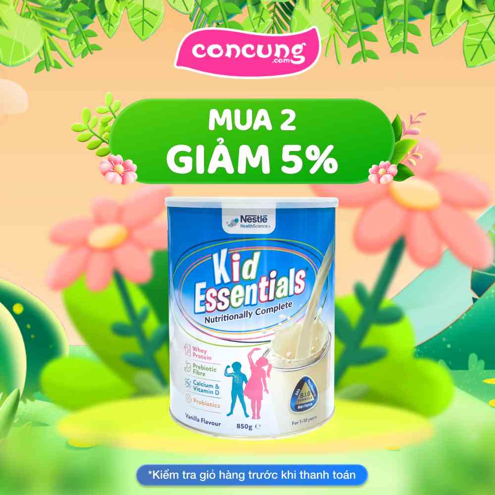 Thực phẩm bổ sung cho bé Kid Essentials Nutritionally Complete vị vani 850g