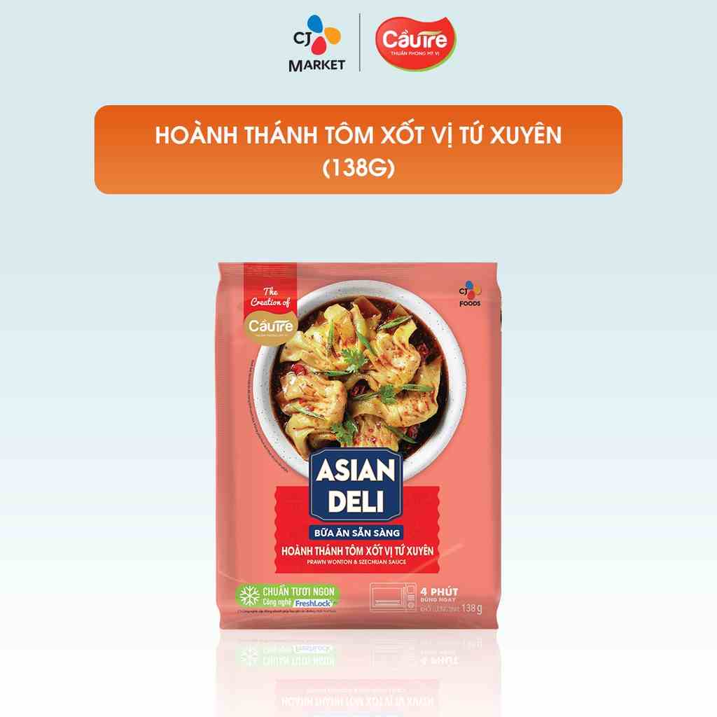 [Mã BMLTA35 giảm đến 35K đơn 99K] [HCM] Hoành Thánh Tôm Sốt Vị Tứ Xuyên Cầu Tre 138G (bữa ăn hoàn chỉnh)