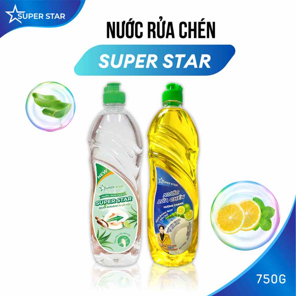 [Mã BMLTA35 giảm đến 35K đơn 99K] Nước Rửa Chén SUPER STAR - (750g)