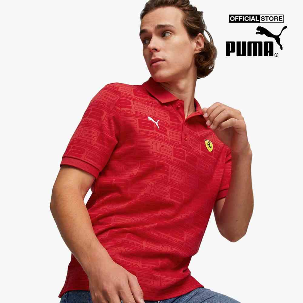 PUMA - Áo polo nam tay ngắn Scuderia Ferrari Race Graphic Printed Motorsport 535844-02