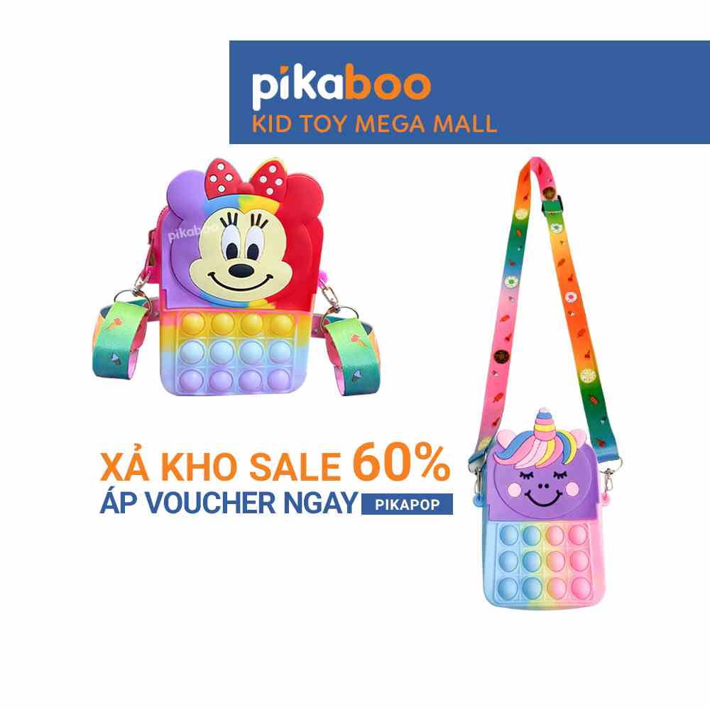 (XẢ KHO 60%) Túi Pop it cho bé gái đeo chéo cao cấp Pikaboo giải tỏa căng thẳng chất liệu an toàn