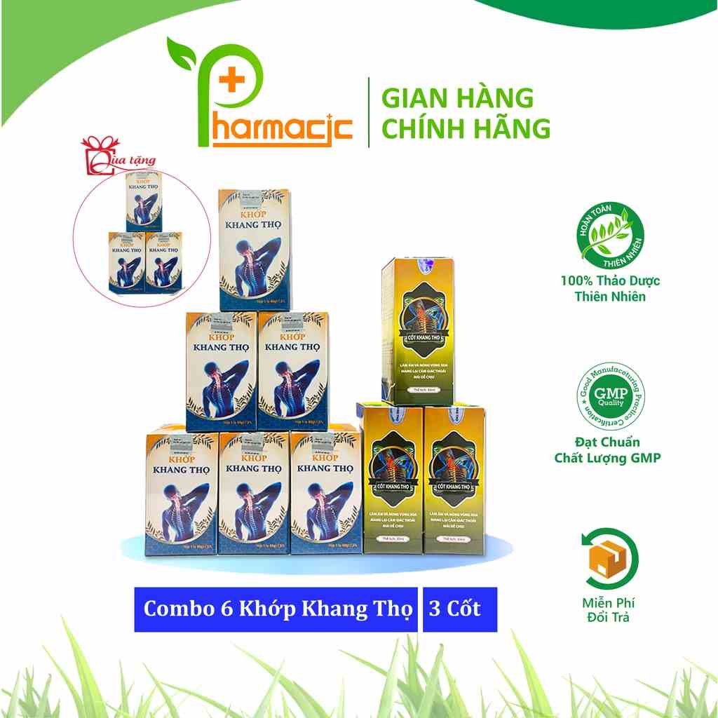 Combo Mua 6 Tặng 3 Khớp Khang Thọ Và Tặng 3 Lọ Cốt Xoa Bóp