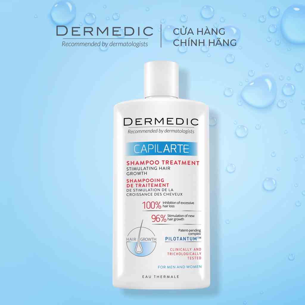 [Mã BMLTB35 giảm đến 35K đơn 99K] Dầu Gội Mọc Tóc Dermedic Capilarte Shampoo Treatment Stimulating Hair Growth 300 ml