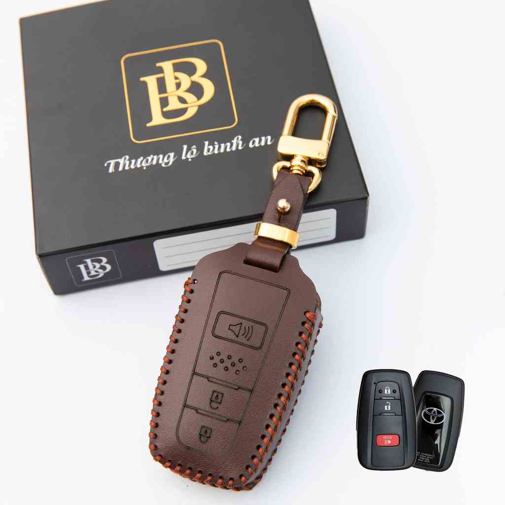 Bao da chìa khóa ô tô xe hơi BB toyota cross 2020-2023 bọc chìa khóa smartkey da thật chống xước chính hãng OTOBOX