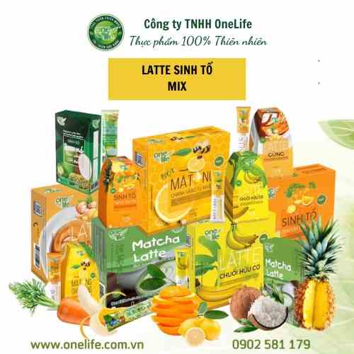 [Mã BMLTB200 giảm đến 100K đơn 499K] Hộp 6 gói Bột Latte Trà sữa Sinh tố MIX ONELIFE