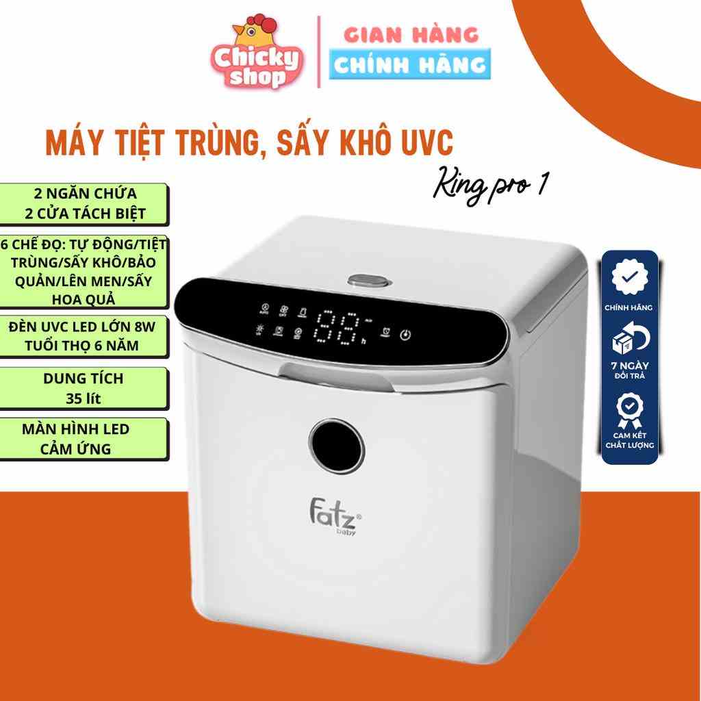 Máy tiệt trùng sấy khô UVC Led 2 trong 1 35L FATZBABY - KING PRO 1 FB4816SL