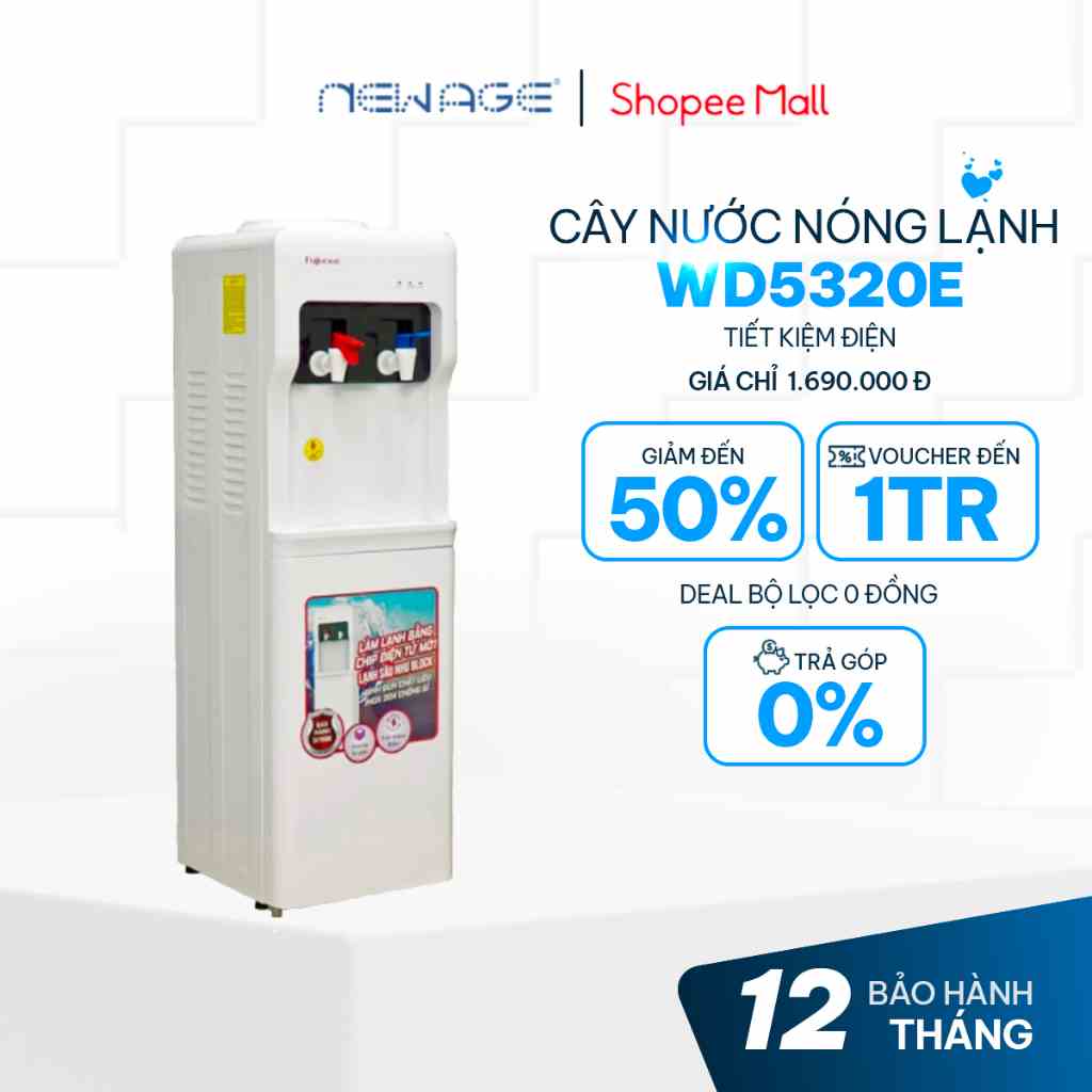 Máy lọc nước nóng lạnh Fujihome WD5320E nhập khẩu Nhật Bản