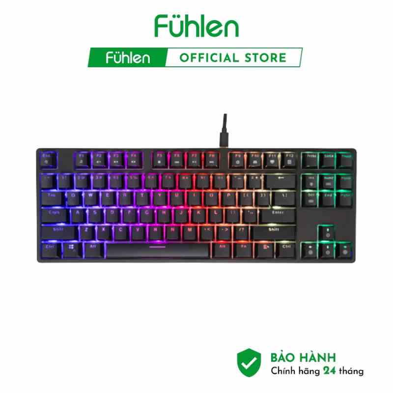 Bàn phím cơ gaming  Fuhlen D87s RGB red brown blue switch chính hãng Fuhlen - Bảo hành chính hãng 2 năm