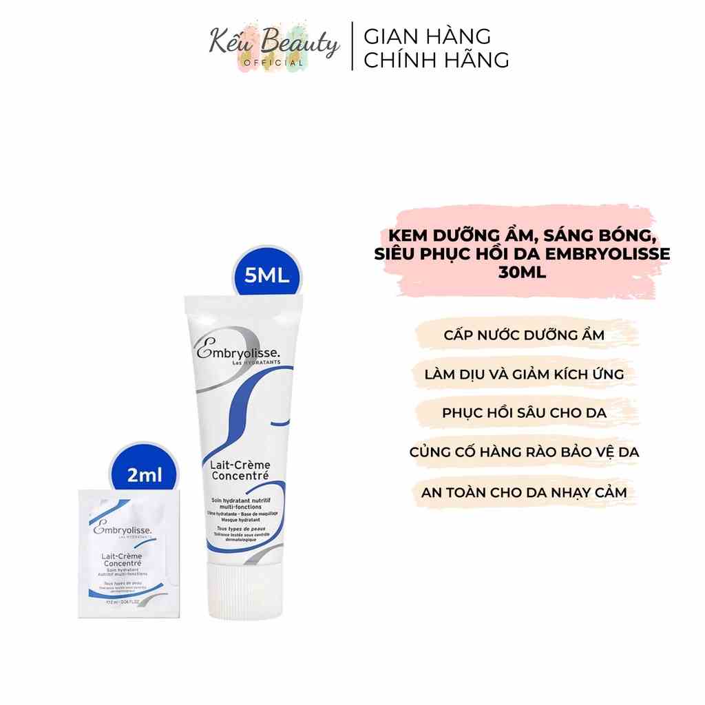 Kem Dưỡng Ẩm Phục Hồi Da Embryolisse Lait Creme Concentre 2ml và 5ml