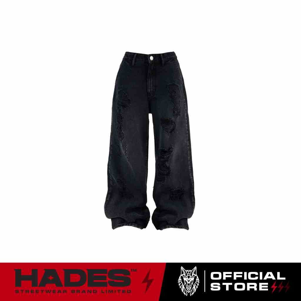 Quần Dài Unisex Vải Jean SIMON HIGH WAIST RIPPED JEANS - HADES Brand Chính Hãng