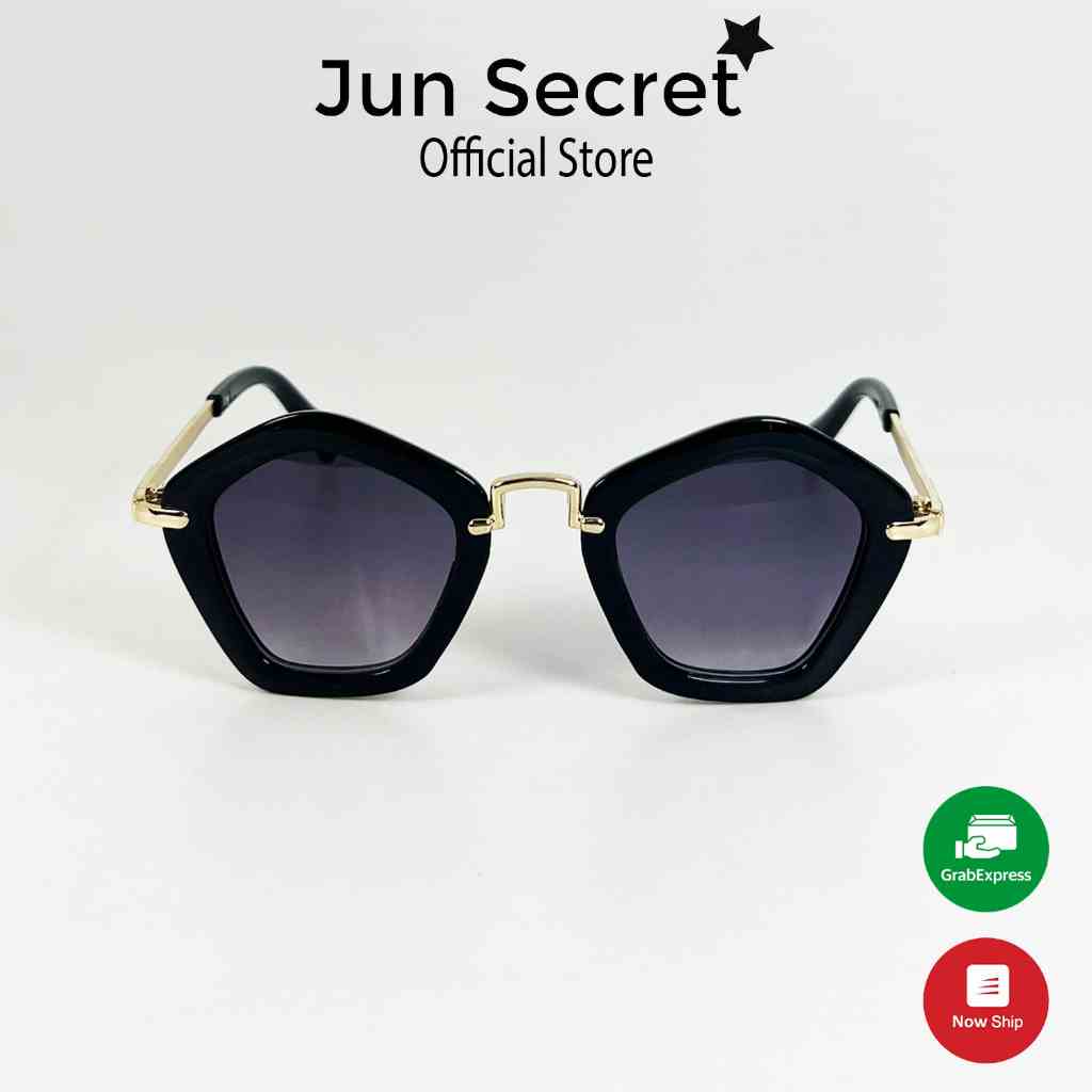 Kính mát trẻ em thời trang Jun Secret gọng kim loại, tròng chống tia UV dành cho bé từ 6 đến 14 tuổi JS7705