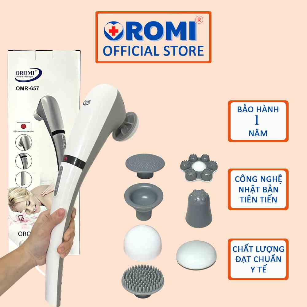 Máy Massage Cầm Tay Pin Sạc OROMI OMR-657 - Công Nghệ Nhật Bản