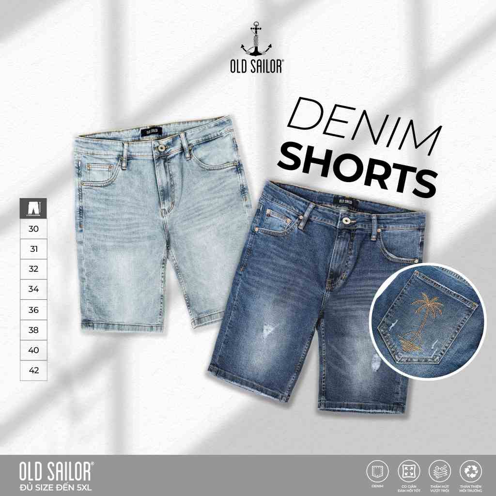 Quần lửng nam Old Sailor - OSL DENIM SHORT - Big size upto 42