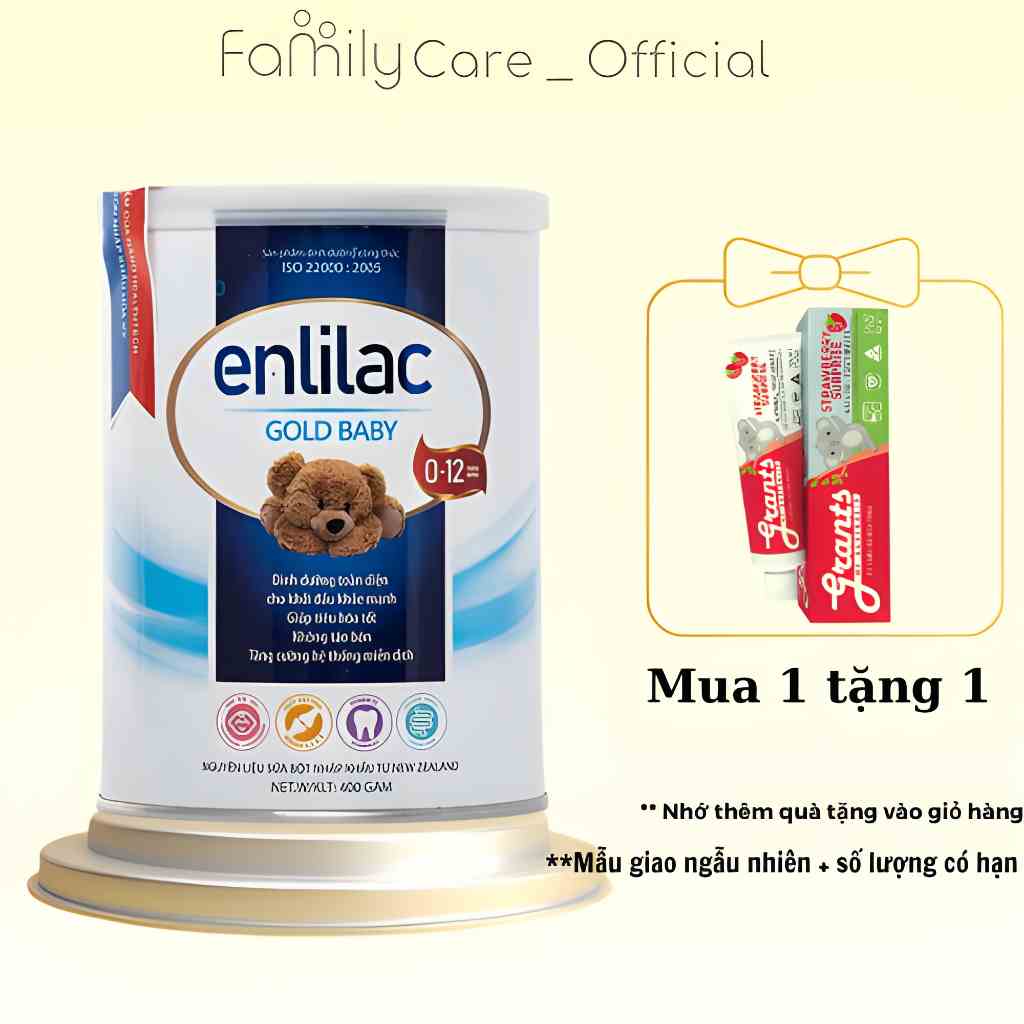 Sữa bột Enlilac Gold Baby Hộp 400g/ 900g Bổ Sung Dinh Dưỡng Tăng Cường Phát Triển Chiều Cao Và Trí Não