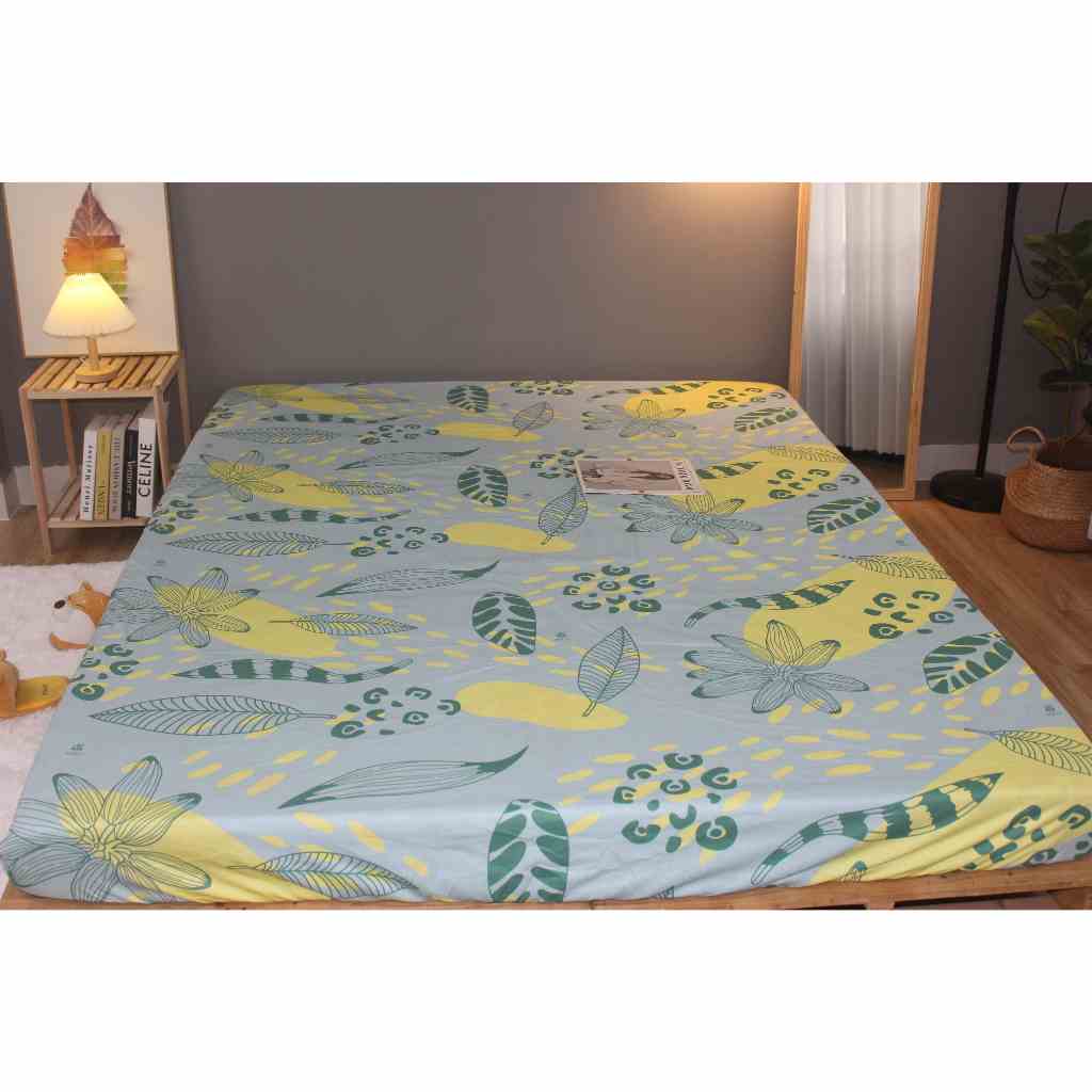 [Mã BMLTB35 giảm đến 35K đơn 99K] Tấm Drap lẻ KHA LY - Ga lẻ ( không áo gối ) - cotton thiên nhiên - Lá Vàng - VN335